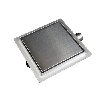 Drain floor square Balneo SQ-Drain 15 x 15 cm double-sided made of stainless steel brushed