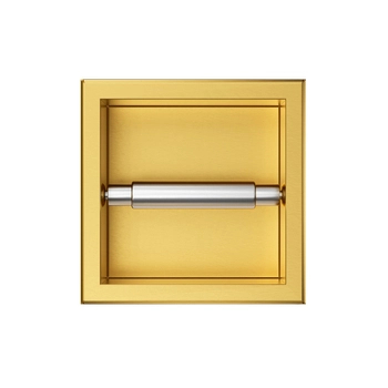 Balneo Wall Box Paper 1 Gold in-wall stainless steel toilet paper holder