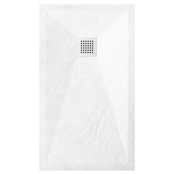 Balneo Stone Tray Composite Shower Tray 110 × 90 × 2.5 cm White, Low-Profile, Rectangular