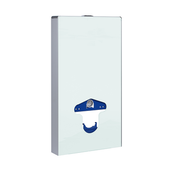 Frame / cistern frame surface-mounted TOILET Balneo Fix-Frame Glass Milky white with glass tempered