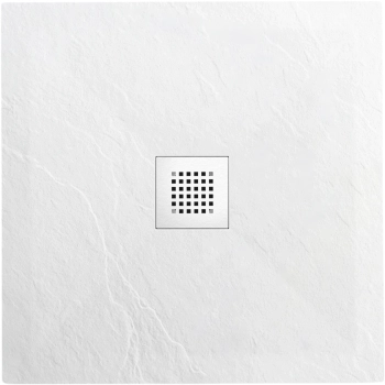 Balneo Stone Tray composite shower tray 90 x 90 x 2.5 cm white low square