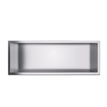 Balneo WALL-BOX ONE Inox 60x20x10 cm stainless steel recessed shelf with collar