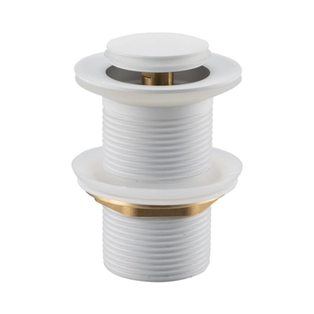 Korek umywalkowy mosiężny Balneo Klik Klak B biały bez przelewu