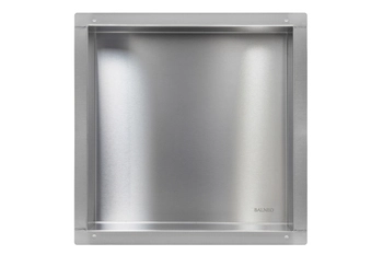 Balneo Wall Box No rim Inox 30 x 30 x 7 cm brushed stainless steel recessed shelf without collar