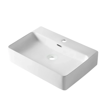 Balneo Neria 60 × 42 cm white ceramic countertop washbasin
