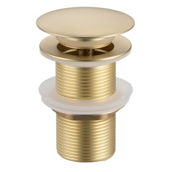 Balneo Brass Click-Clack Pop-Up Basin Waste A, Gold, No Overflow – Brushed Gold