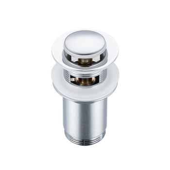 Basin plug brass Klik Klak E with overflow Chrome