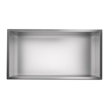Półka wnękowa Balneo Wall Box One Inox 60 x 30 x 10 cm ze stali nierdzewnej szczotkowanej z kołnierzem