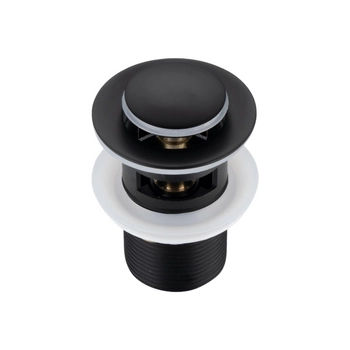 Korek umywalkowy mosiężny Balneo Klik Klak B czarny z przelewem