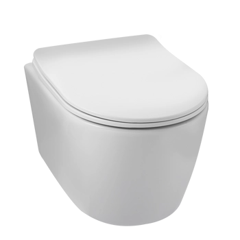 Balneo Luxa Rimless wall-hung toilet bowl, white, collar-free, with soft-close duroplast seat