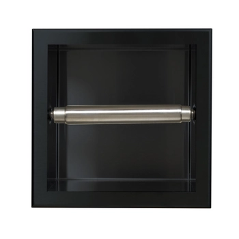 Balneo Wall Box Paper 1 Black In-Wall Stainless Steel Paper Holder