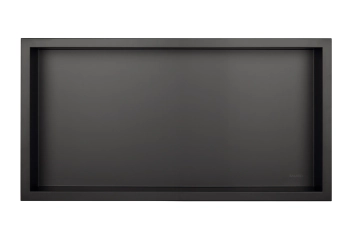 Półka wnękowa Balneo Wall Box One Black 60 x 30 x 10 cm czarna ze stali nierdzewnej z kołnierzem