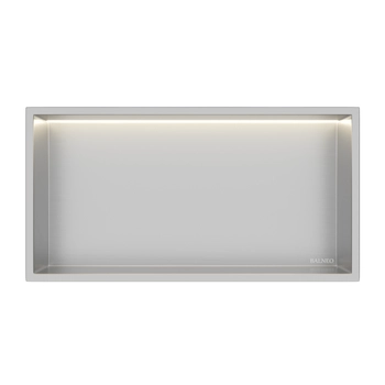 Balneo Wall Box LED Inox recessed shelf 60 x 30 x 10 cm