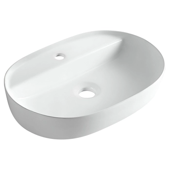 Balneo Alvio Countertop Washbasin, 61.5 × 41.5 cm, White Ceramic