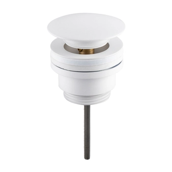 Korek umywalkowy mosiężny Balneo Klik Klak D biały uniwersalny