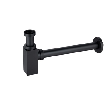 Syfon umywalkowy mosiężny Balneo czarny kwadratowy