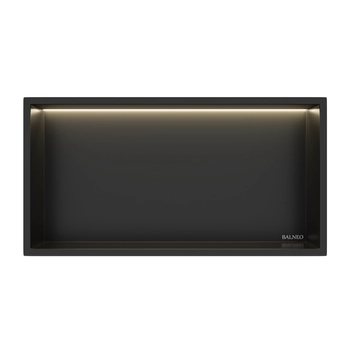 Balneo Wall Box LED recessed shelf Black 60 x 30 x 10 cm