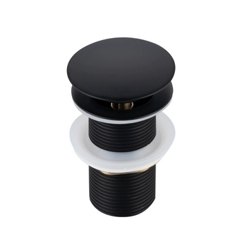 Korek umywalkowy mosiężny Balneo Klik Klak A czarny bez przelewu