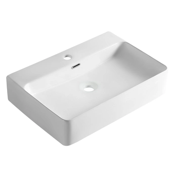Balneo Neria 60 × 42 cm white ceramic countertop washbasin