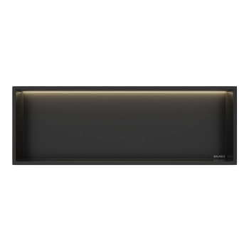 Balneo Wall Box LED recessed shelf Black 90 x 30 x 10 cm