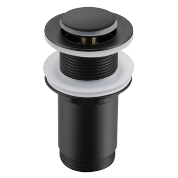 Korek umywalkowy mosiężny Balneo Klik Klak E czarny bez przelewu