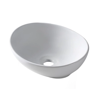 Balneo Loren 42 × 33 cm White Ceramic Countertop Washbasin