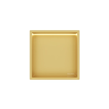 Balneo Wall Box LED recessed shelf Gold 30 x 30 x 10 cm