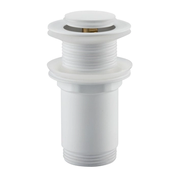 Korek umywalkowy mosiężny Balneo Klik Klak E biały bez przelewu