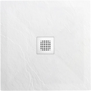 Balneo Stone Tray composite shower tray 80 x 80 x 2.5 cm white low square