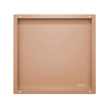 Balneo Wall Box No rim Copper 30 x 30 x 10 cm copper stainless steel recessed shelf without collar