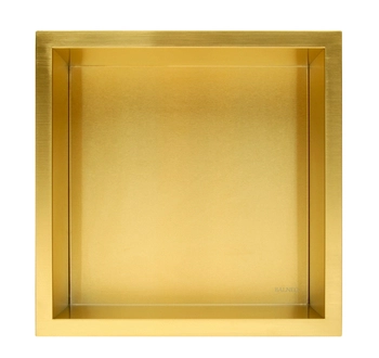 Półka wnękowa Balneo Wall Box One Gold 30 x 30 x 10 cm złota ze stali nierdzewnej z kołnierzem