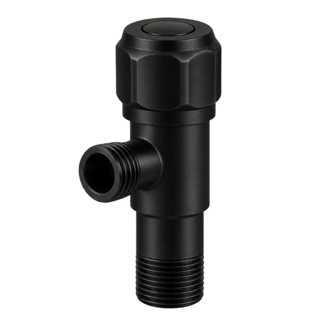 Zawór kątowy z głowicą ceramiczną model 2 BLACK 1/2 x 3/8