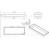 Balneo Wall Box One Gun Metal recessed shelf 90 x 30 x 10 cm in brushed stainless steel with flange