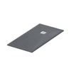 Balneo Stone Tray Composite Shower Tray 100 x 80 x 2.5 cm, Dark Gray, Low-Profile Rectangular