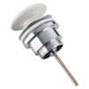 Brass washbasin stopper Balneo Klik Klak D white universal with ceramic head