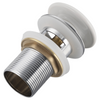 Brass basin click-clack plug Balneo Klik Klak A white with overflow and ceramic head