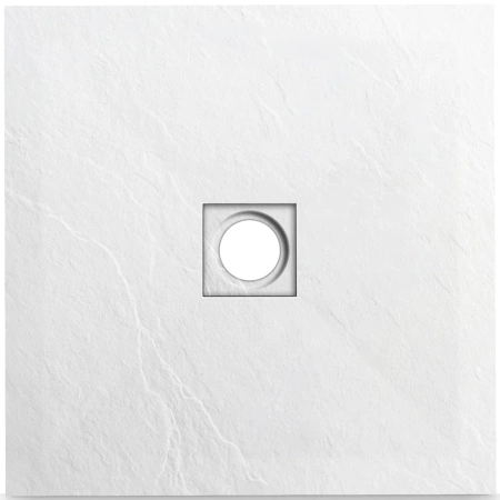 Brodzik kompozytowy Balneo Stone Tray 90 x 90 x 2,5 cm biały niski kwadratowy