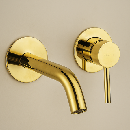 Balneo Cascade washbasin faucet model 3 shiny gold