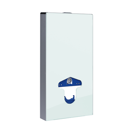 Balneo Fix-Frame Glass Milky surface-mounted WC frame, white, tempered glass