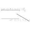 Balneo Gun Metal slope strip floor left 170 cm