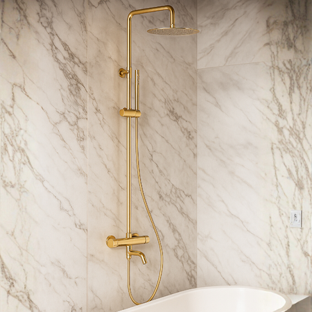 Bateria prysznicowa Balneo Cascade zestaw 1 shiny gold