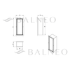 Schowek na szczotkę WC Balneo Wall Box Brush S Tiles prawy do wbudowania w ścianę ze stali nierdzewnej