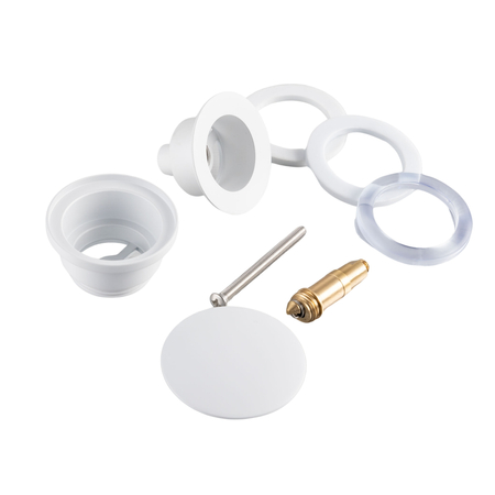 Korek umywalkowy mosiężny Balneo Klik Klak D biały uniwersalny