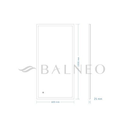 Balneo Cosmo Rectangular Backlit Mirror 60 × 100 cm