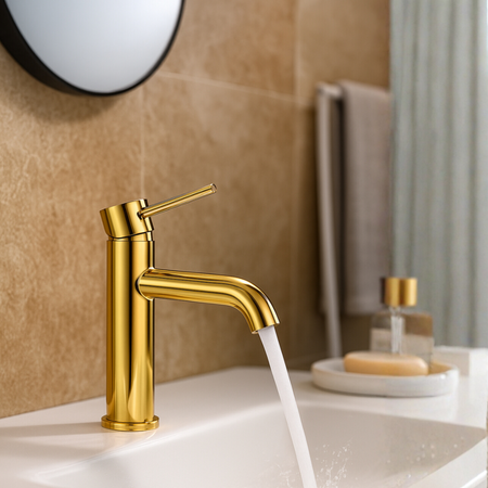 Balneo Cascade washbasin faucet model 1 shiny gold