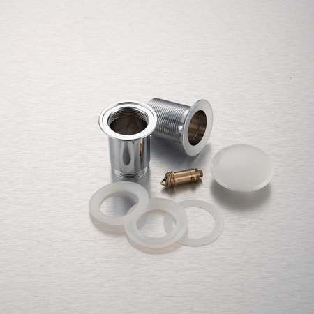 Brass washbasin stopper Balneo Klik Klak C white without overflow with ceramic head