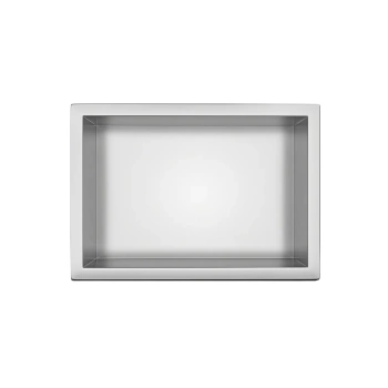 Półka wnękowa Balneo WALL-BOX ONE Inox 30x20x10 cm ze stali nierdzewnej z kołnierzem