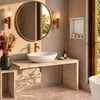 Washbasin SOVELIA Solid Surface Coco White