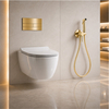 Bateria bidetowa Balneo Cascade model 2 shiny gold