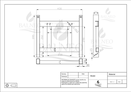 Balneo Fix-Frame BI bidet frame
